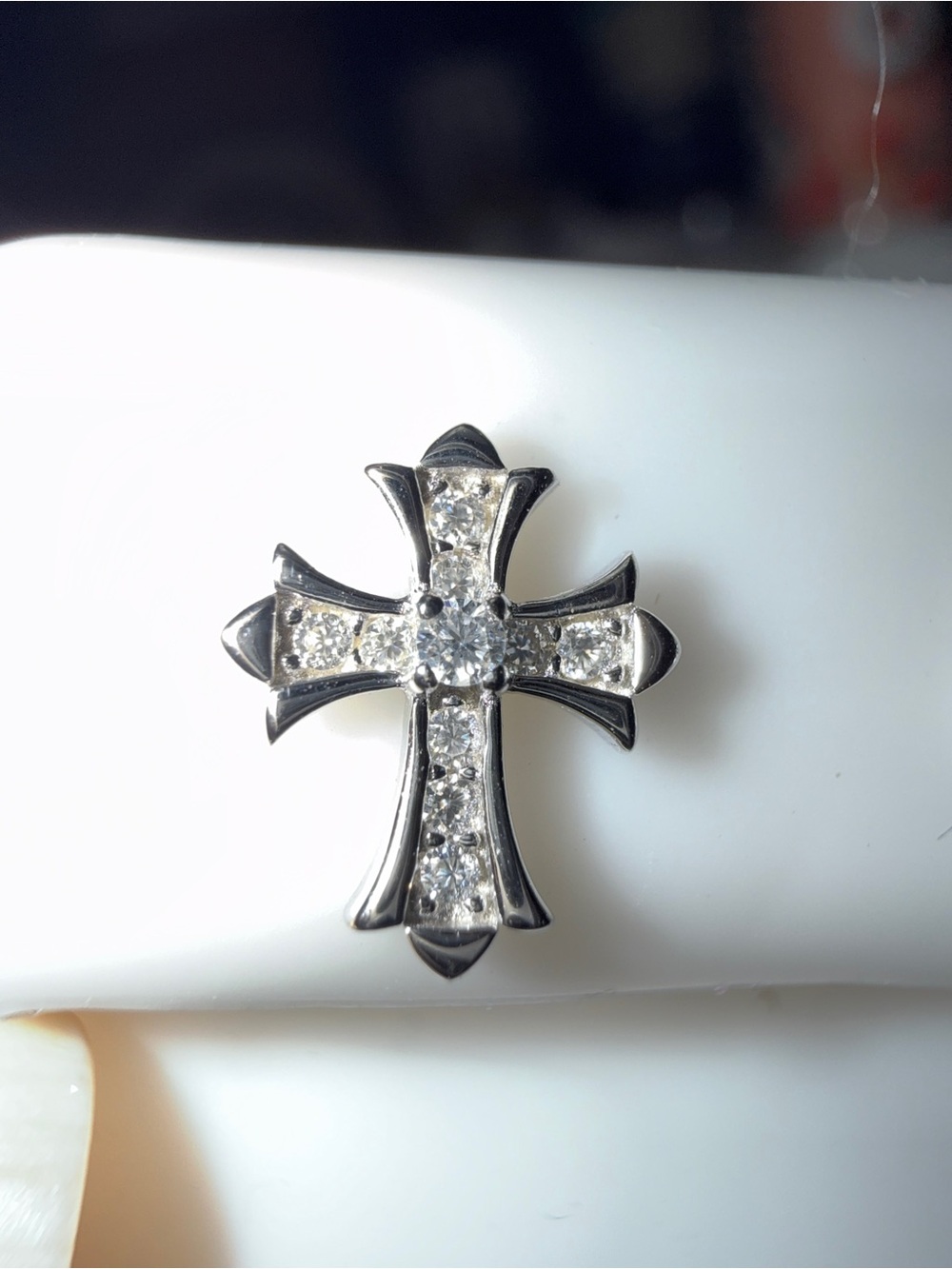 GRA CERTIFIED MOISSANITE DIAMONDS 925 Sterling Silver Cross Stud Earrings NEW